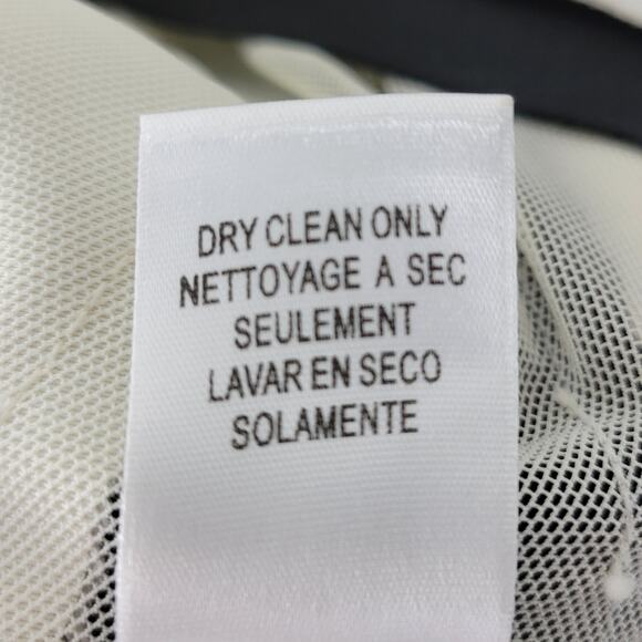 BCBG Maxazria Dress 2 Black Ivory Striped Classic A-Line Minimalist - Picture 15 of 15